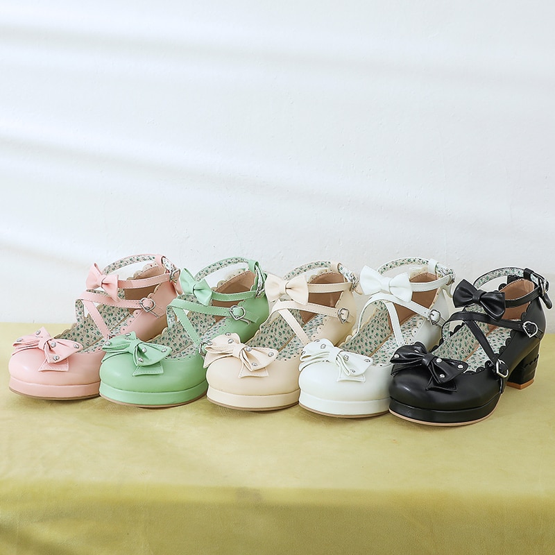 Sissy Cross Strap Lolita Shoes - Image 2