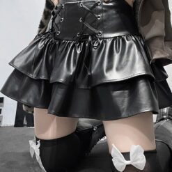 Goth Academia Lace Skirt - Black, L
