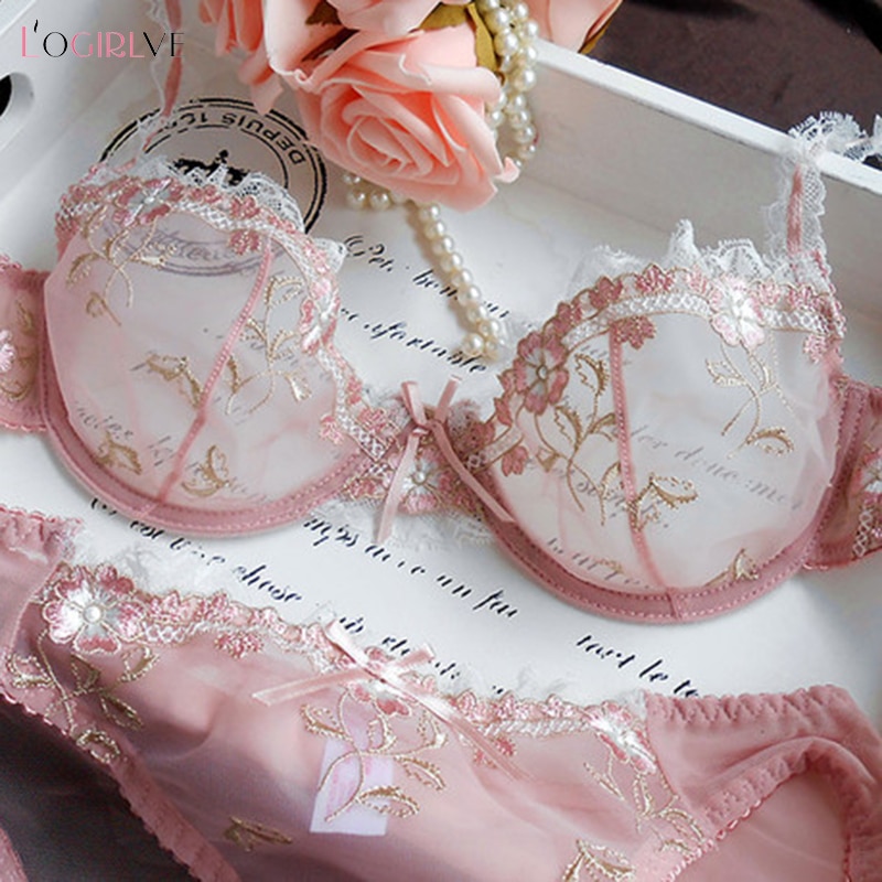 Sissy Lotus Sheer Bra Set