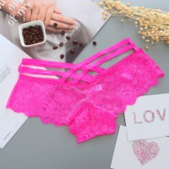 Sheer Lace Everyday Panties - Rose Red, M