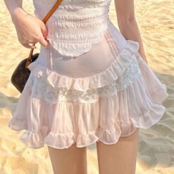 Pink Kawaii Skirt Blouse Set