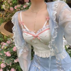 Soft Bloom Tank Cardigan Set