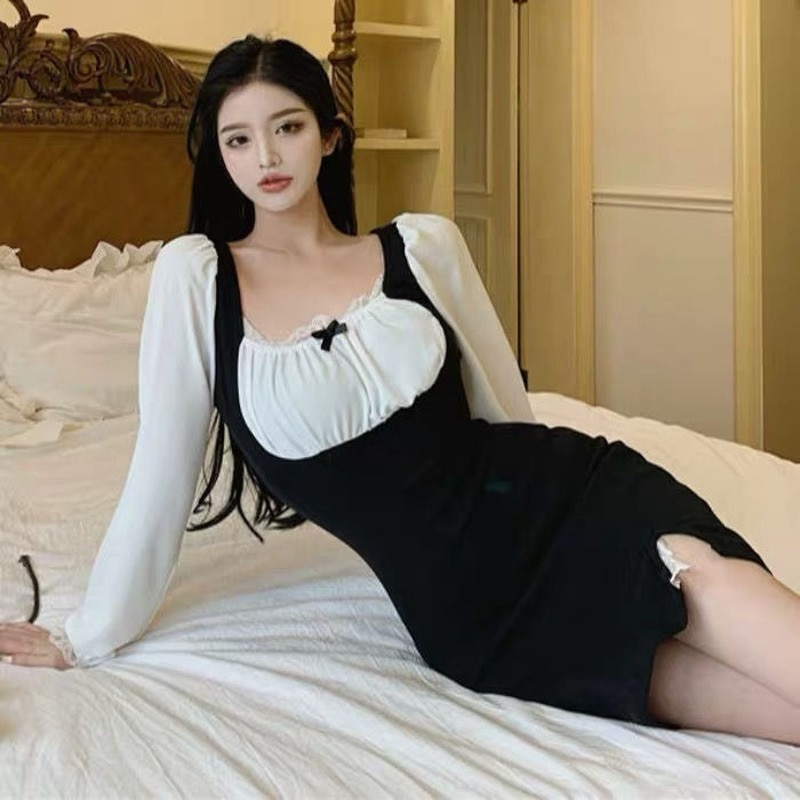 Puff Sleeve Mini Dress - Image 3