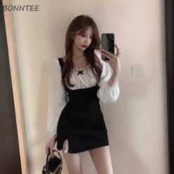 Puff Sleeve Mini Dress