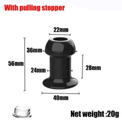 Always Open Sissy Plug - black S with plug