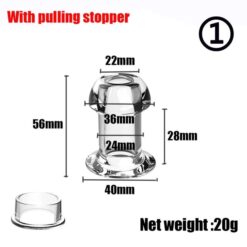 Always Open Sissy Plug - clear S with plug
