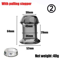 Always Open Sissy Plug - gray M with plug