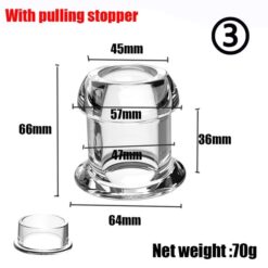 Always Open Sissy Plug - clear L with plug