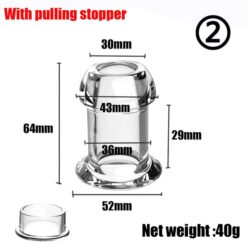 Always Open Sissy Plug - clear M with plug