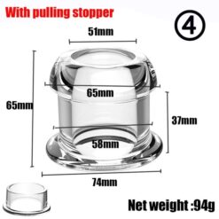 Always Open Sissy Plug - clear XL with plug