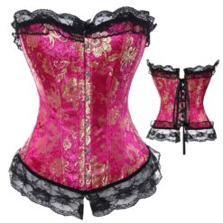 Push Up Lace Corsets - 801 Red, M