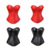Faux Leather Bustier Corset