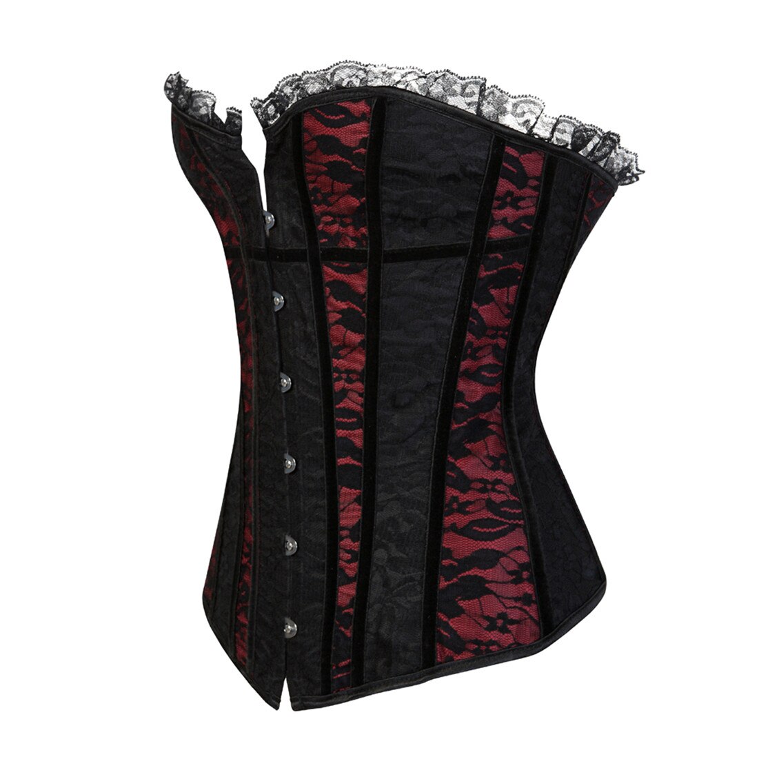 Lace Overbust Boned Corset - Image 2