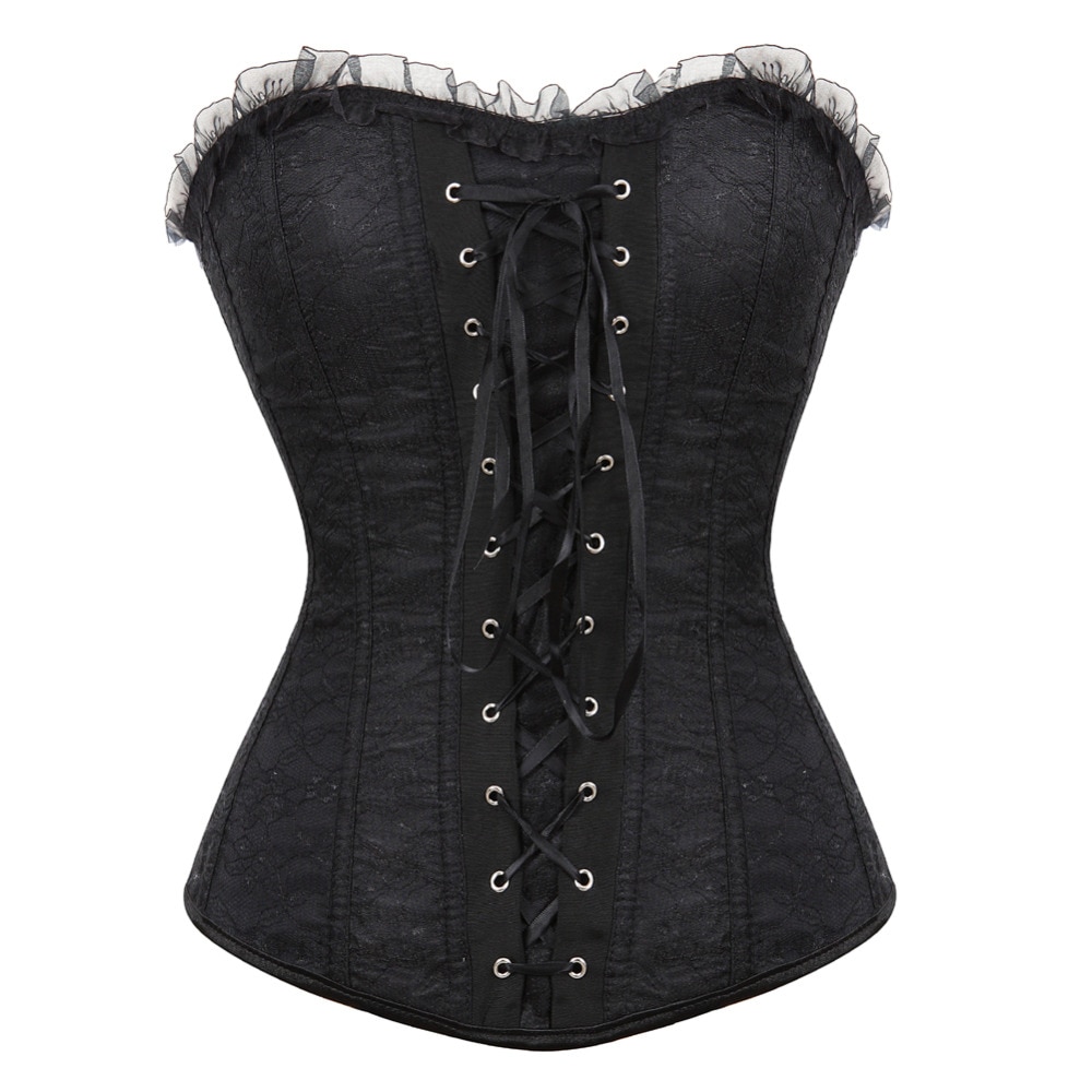 Lace Overbust Boned Corset - Image 4