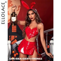 Halloween Bunny Latex Set - Red, M