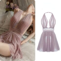 Feminine Gaze Nightdress - Lavender, M