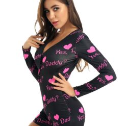 Yes Daddy Leopard Romper - Image 5