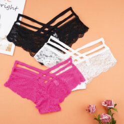 Lace Low-Rise Panty Trio - 4, L