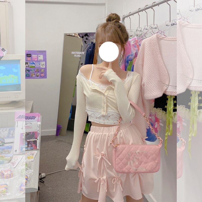 Sweet Lace Knit Cardigan - Image 4
