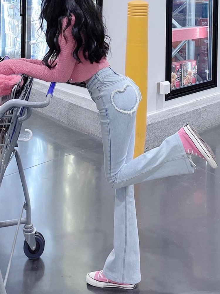 Y2K High-Waist Blue Jeans
