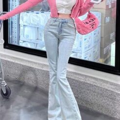 Y2K High-Waist Blue Jeans - Image 5