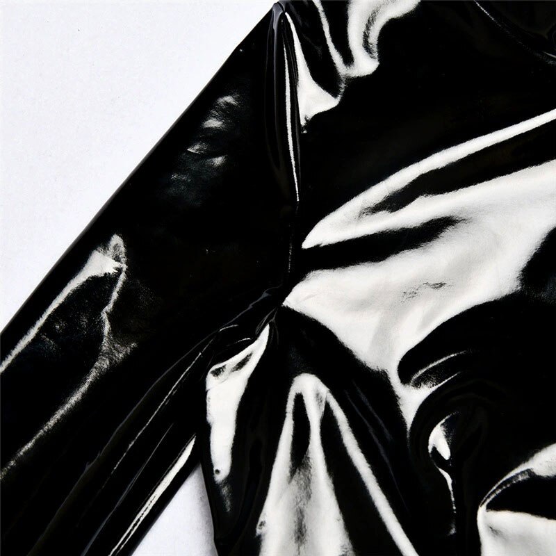 Glossy PVC High-Cut Bodysuit - Image 5