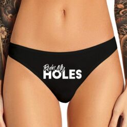 Playful "I Love Anal" Panties - Black 1, L