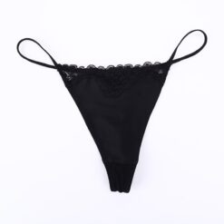 Delicate Sasha Thong - Black, S