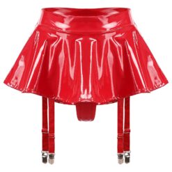 Naughty Fiona Garter Skirt - Red, L