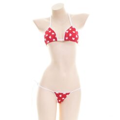 Kawaii Cutie Striped Bikini - Little Heart
