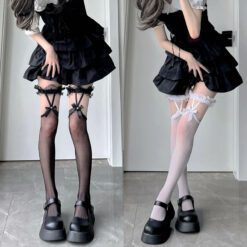 JK Lolita Fishnet Thigh-Highs