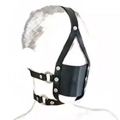 Leather Head Harness w/ Mouth Gag - G Ball Gag