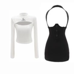 Korean Pop Girl Outfit - Black, M