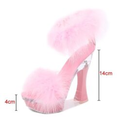 Feather Platform Showgirl Heels - Image 2