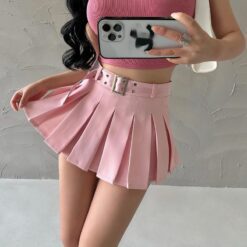 Playful Princess Pleated Skirt - Pink, S
