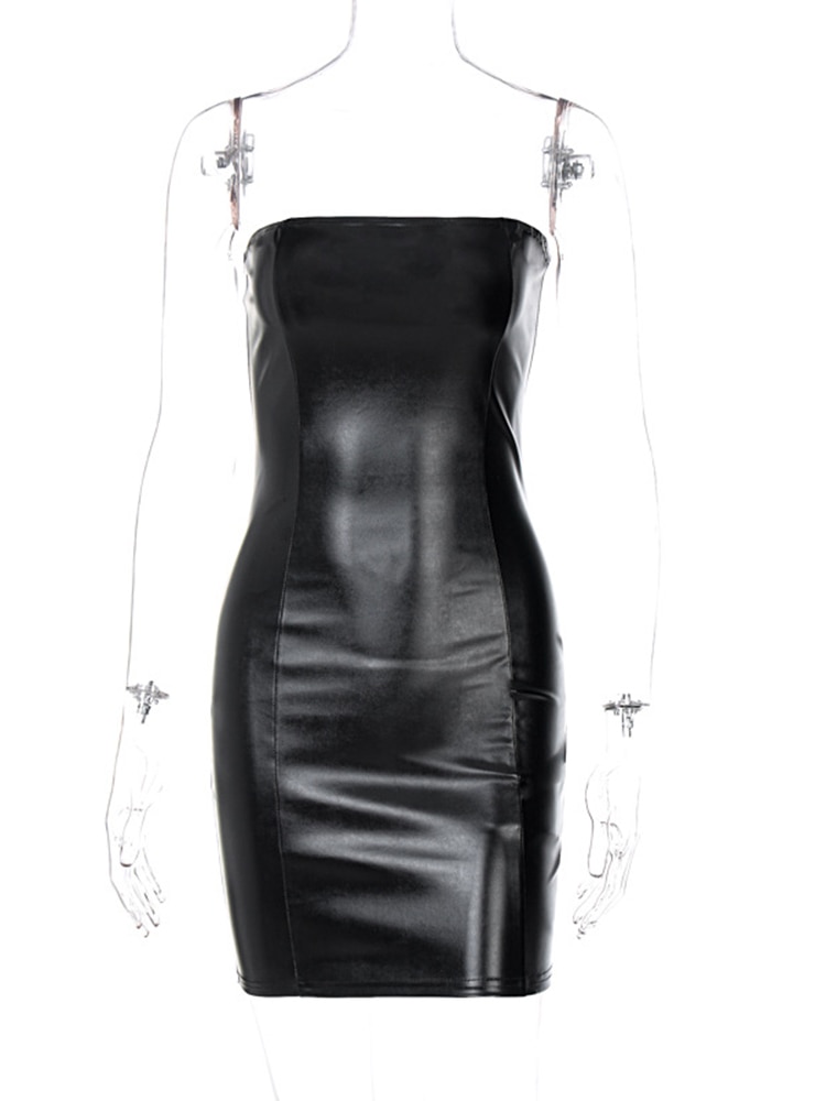 PU Tube Mini Dress - Image 6