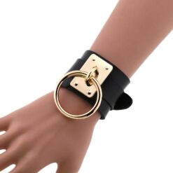 Goth Leather Cuff Bracelet