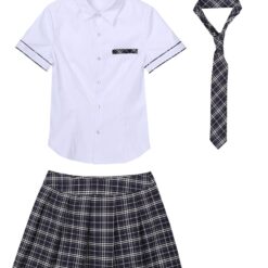 Sassy School Girl Uniform - Navy Blue A, XL