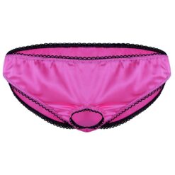 Soft Satin Pink Manties - rose, XL