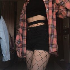 Hollow-Out Fishnet Pantyhose - Image 2