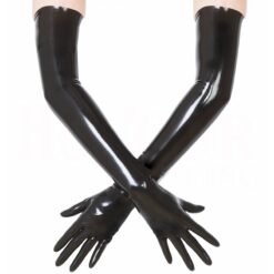 Stripper Violet Leather Gloves - Black, L