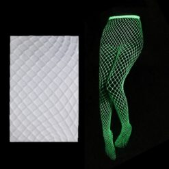 Glow in the Dark Fishnets - large mesh, Open Crotch