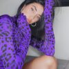 Leopard Turtleneck Glove Bodysuit