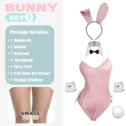 Femboy Bunny Costume Set - Set 7 Pink, XXL