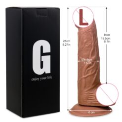 Soft Realistic Suction Dildo - L with box