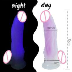 Glow In The Dark Dildo - Purple