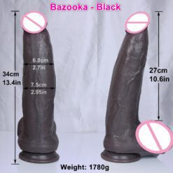 Huge Realistic Suction Dildo - Bazooka-Black