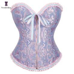 Darling Bianca Lace Corset - pinkblue, XXXL