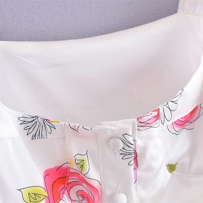 White Floral Ruffle Romper - Image 5