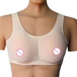 Feminized Sissy Breast Forms - Beige Bra With Boobs, 400g